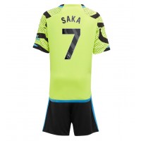 Dětský Fotbalový dres Arsenal Bukayo Saka #7 2023-24 Venkovní Krátký Rukáv (+ trenýrky)